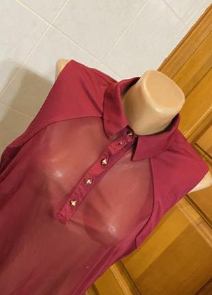 Красная прозрачная майка женская atmosphere блуза2 фото