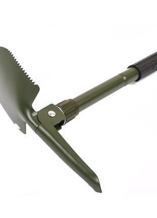 Зеленая лопата 5в1 с чехлом - незаменимый туристический инструмент со множеством функций4 фото