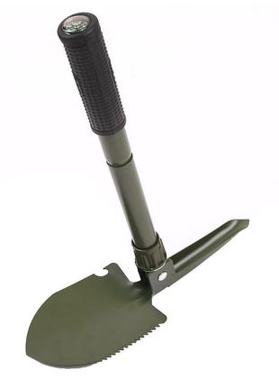 Зелена лопата 5в1 з чохлом — незамінний туристичний інструмент із безліччю функцій3 фото