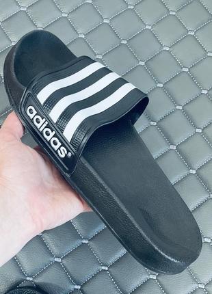 Шлепанцы мужские адидас черные шлепки сланцы adidas черно-белые