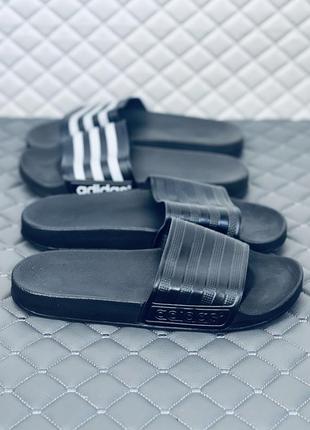 Шлепанцы мужские адидас черные шлепки сланцы adidas черно-белые