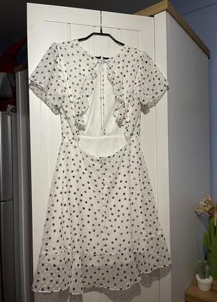 Сукня міні в горошок4 фото