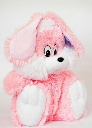 Плюшевый зайчик алина сидячий 35 см розовый daymart2 фото