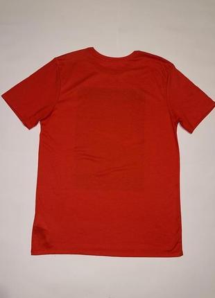 Футболка nike dri-fit mens medium sized slim athletic cut red graphic tee shirt2 фото