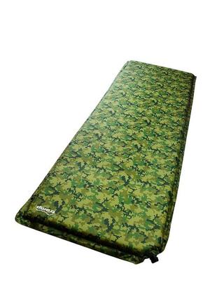 Килимок самонадувний tramp з можливістю зістібання camo 185х65х5 utri-0072 фото