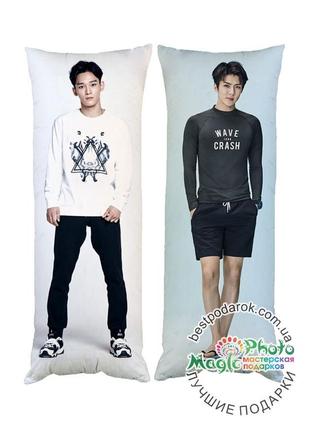 Подушка дакімакура k-pop чен chen сехун sehun exo декоративна ростова подушка для обіймання двостороння