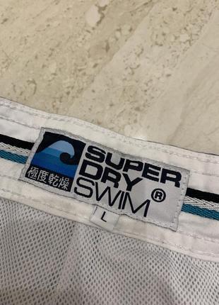 Шорты superdry мужские спортивные синие4 фото