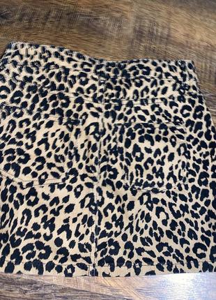 Джинсовая юбка у леопардовый принт zara mango topshop леопардовая юбка мины джинсовая юбка4 фото