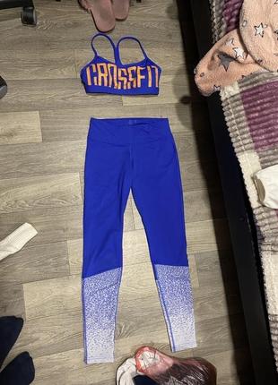 Спортивный костбм комплект лосины и топ reebok crossfit