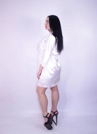 Пеньюар с халатом белый xs4 фото