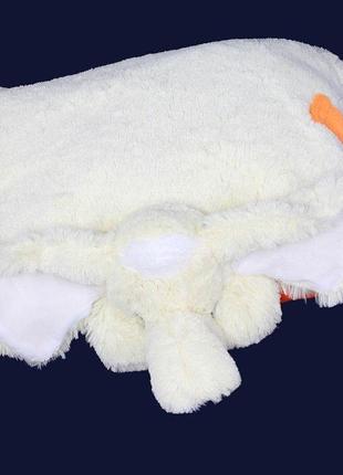 Подушка-іграшка аліна слон 55 см білий5 фото