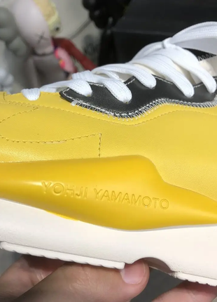 Adidas y-3 kaiwa sneakers yellow/white4 фото