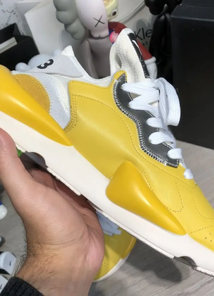 Adidas y-3 kaiwa sneakers yellow/white1 фото