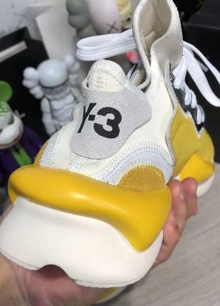 Adidas y-3 kaiwa sneakers yellow/white9 фото