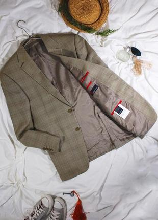 Качественный пиджак в клетку из чистой шерсти atelier trino 🪸6 фото