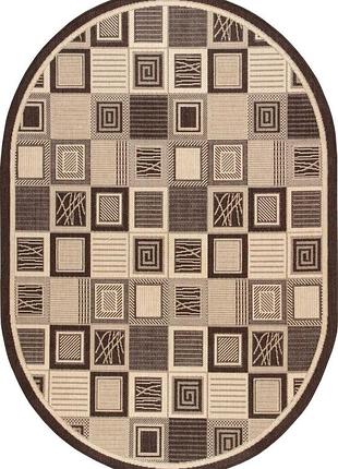 Ковер безворсовый karat naturalle 911/19 1.40x2.00 м овальный коричневый бежевый