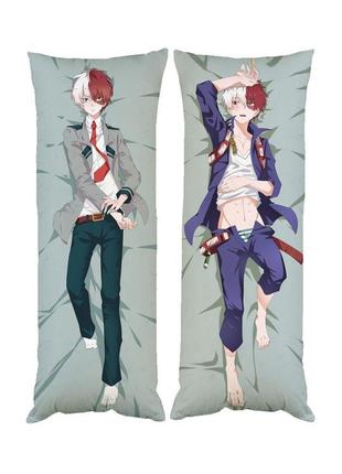 Подушка дакимакура шото тодороки моя геройская академия декоративная ростовая подушка для обнимания