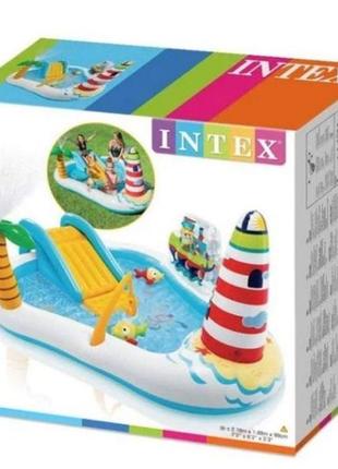 Надувной игровой центр бассейн intex веселая рыбалка | детский басейн, фонтан, горка | дитячий надувний басейн5 фото