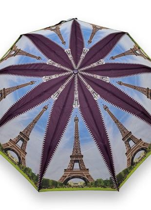 Зонтик полуавтомат с эйфелевой башней на 9 карбоновых спиц #0350011 фото