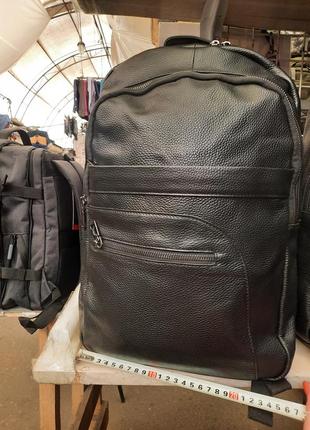 Качественный большой кожаный рюкзак для ноутбука2 фото