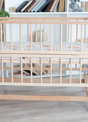 Ліжко дитяче  колиска ангеліна натуральне  120х60 без шухляди