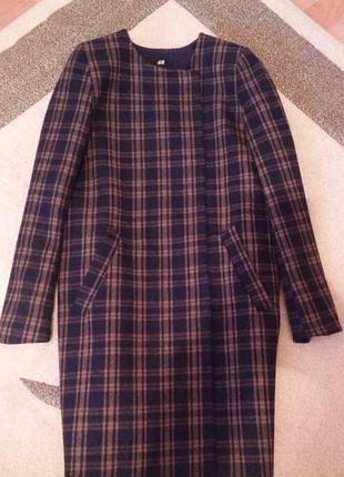 Трендовое пальто, тренч в клетку.