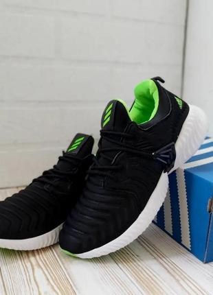 Стильні літні кросівки адідас adidas чорні з салатовим текстиль+сітка осінні,весняні,на осінь,весна,літо6 фото