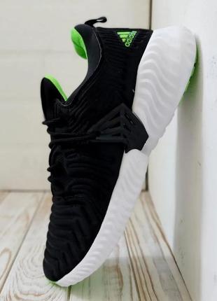 Стильні літні кросівки адідас adidas чорні з салатовим текстиль+сітка осінні,весняні,на осінь,весна,літо4 фото