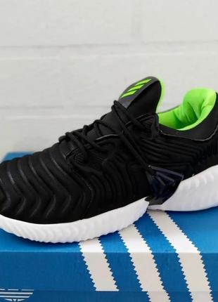 Стильні літні кросівки адідас adidas чорні з салатовим текстиль+сітка осінні,весняні,на осінь,весна,літо3 фото