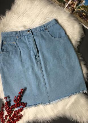 Юбка с необработанным низом