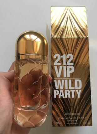 Жіноча туалетна вода carolina herrera 212 vip wild party кароліна херера 212 віп вайлд паті 80 мл