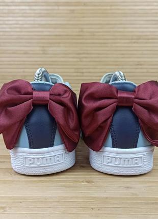 Кожаные кроссовки puma basket bow new school размер 39 (25 см.)6 фото