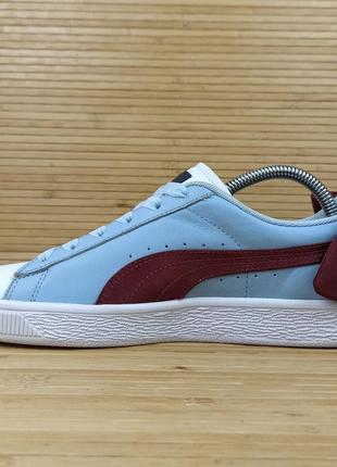 Кожаные кроссовки puma basket bow new school размер 39 (25 см.)5 фото