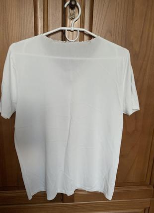 Белая блуза с кружевом perlina xl нарядная4 фото