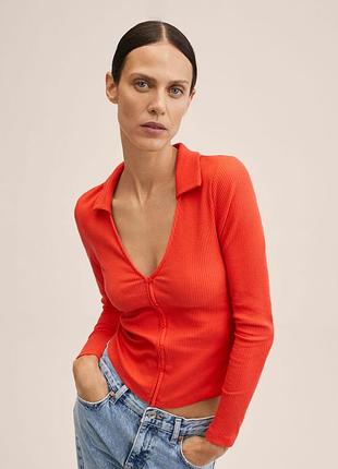 Кофта, кофтинка, тонкий светр, кофта в рубчик з коміром, кофта с длинным рукавом, реглан, лонгслив,