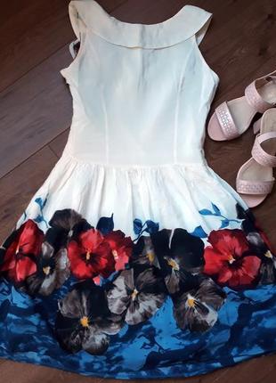 Яркое платье с цветами и пышной юбкой palmetto размер s-m2 фото