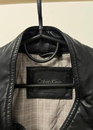 Чоловіча куртка з еко шкіри calvin klein 3xl весняна6 фото