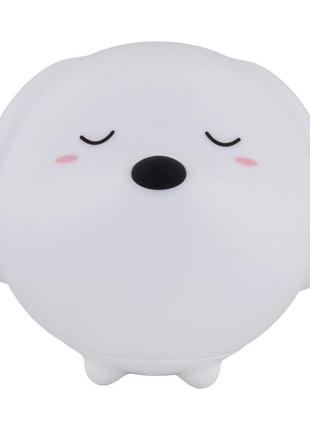 Ночник baseus cute series doggie silicone night light dgam-b цвет белый, 02