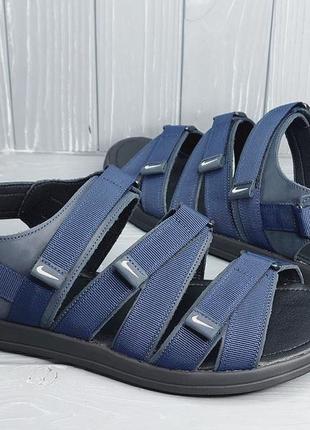 Шкіряні сині сандалі в стилі nike!!7 фото