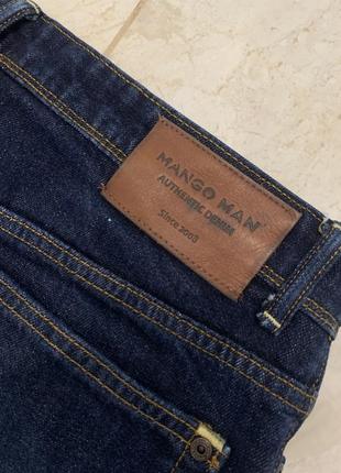 Джинсы mango man мужские синие классические брюки5 фото