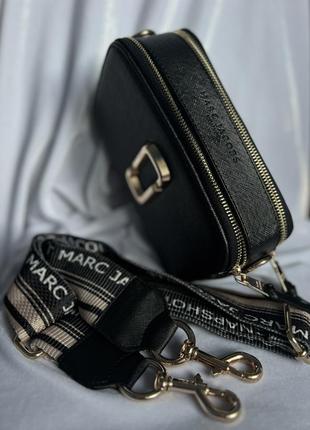 Жіноча сумка  logo black модна маленька сумка через плече чорного кольору6 фото