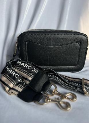 Жіноча сумка  logo black модна маленька сумка через плече чорного кольору7 фото