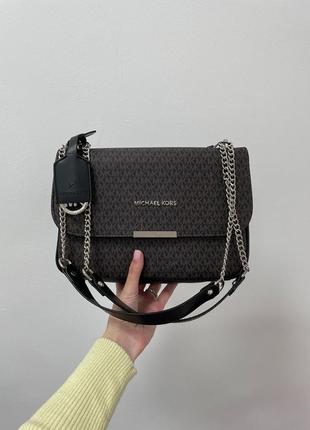 Женская киричневая сумка с регулируемой цепочкой michael kors 🆕 средняя сумка