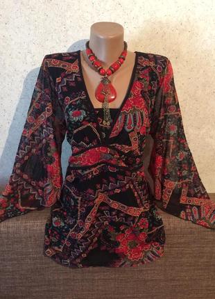 Блузон нарядный большого размера