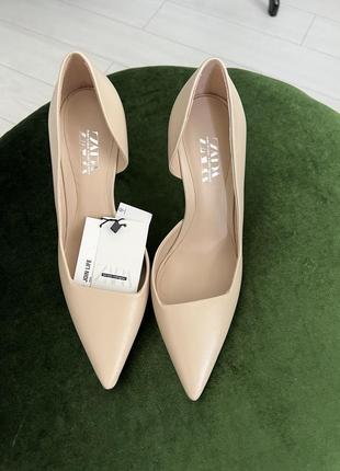 Zara кожаные туфли-лодочки премиум коллекция, 397 фото