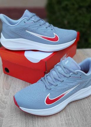 Кросівки nike zoom grey red3 фото