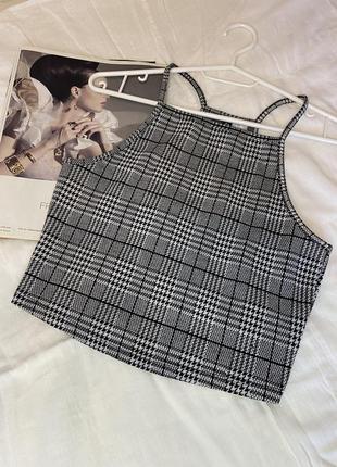 Классический топ в клетку, h&m, s