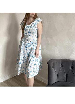 Винтажное платье из натуральной ткани платье ретро7 фото