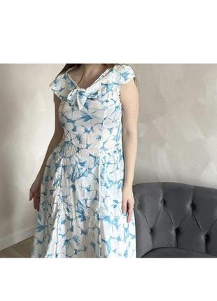 Винтажное платье из натуральной ткани платье ретро9 фото