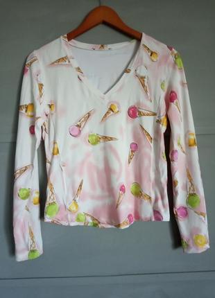 Позитивная кофточка . мороженное. морожко. лонгслив. джемпер.  лонгслив. кофта